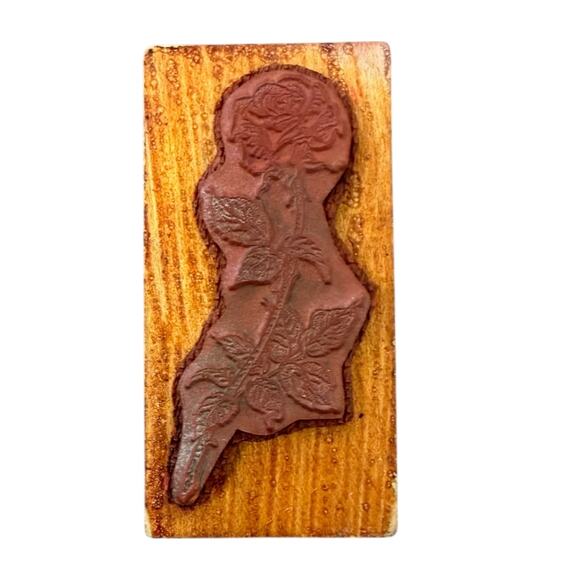 PSX Vintage 1988 Single Rose F-970 Rubber Stamp - Picture 2 of 5